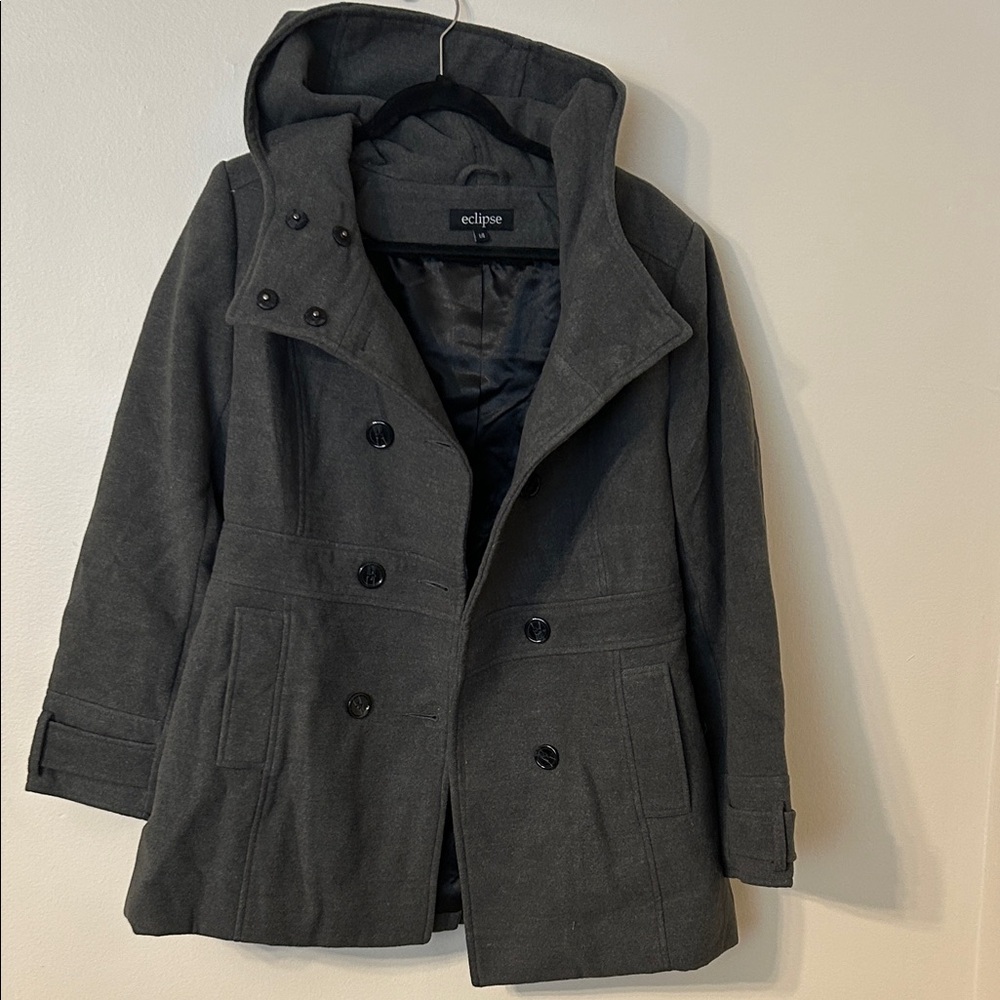 Eclipse Women's Charcoal Coat with Hood